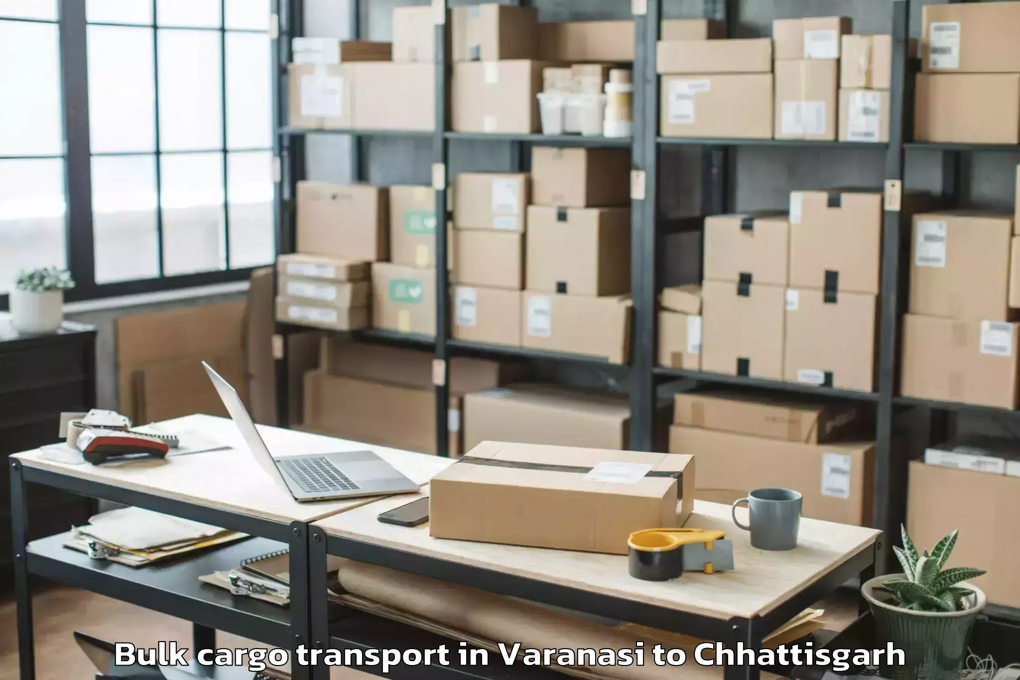 Varanasi to City Center Mall Raipur Bulk Cargo Transport Booking